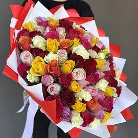 Розы Кения 101 шт микс 40 см терракот арт. 11843 (new) (2)