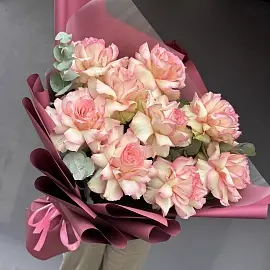 Розы XXL Французские 9 шт розовые