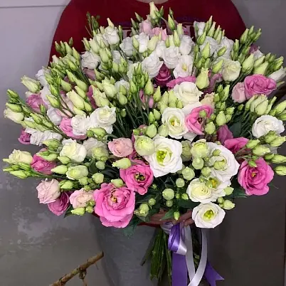 Купить Эустома  51 шт розовая в Москве