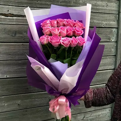 Купить Бест-Серия VIOLET из 15 роз в Москве