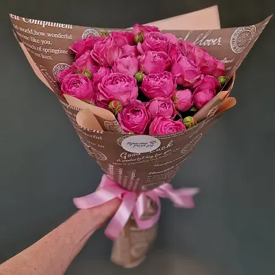 Розы кустовые 9 шт мисти баблз 40 см арт. 12998