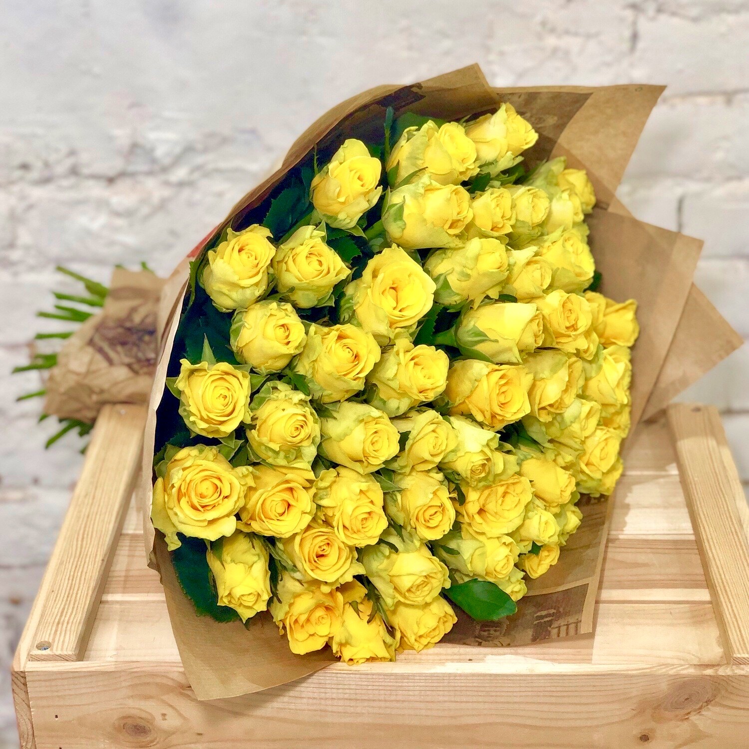 Купить букет желтых роз
