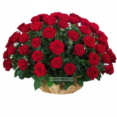 Корзина: 51 красная роза (B1257)