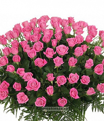 Купить Корзина: 51 розовая роза (B1254) в Москве