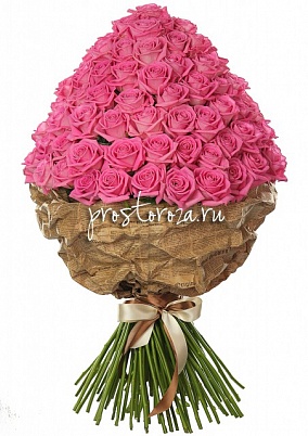 Букет из 101 розовой розы ПИРАМО (S4056)