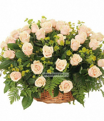 Купить Корзина: 31 кремовая роза (B1250) в Москве