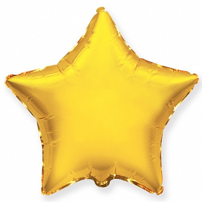 шар (18''/46 см) Звезда, Золото, 1 шт. арт.: 301500O